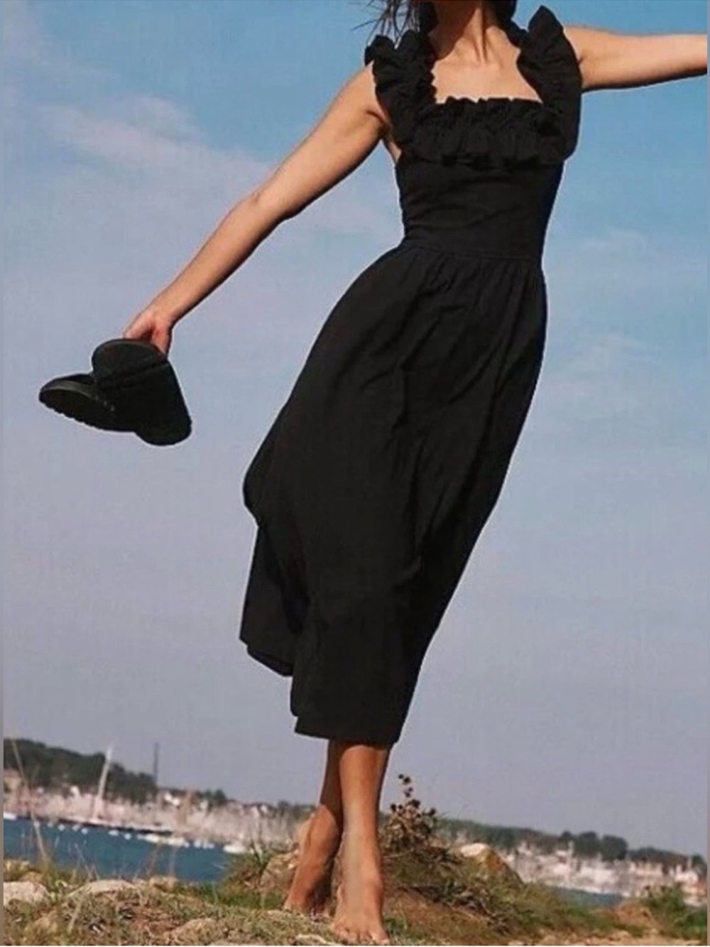Free People Ruffle It Up Midi Dress
